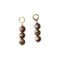 Brown freshwater pearl huggie earrings | by Ifemi Jewels-0